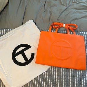 Large Orange Telfar bag